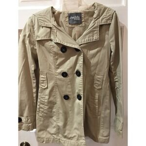 Y2K charlotte russe spring pea coat size small tan missing‎ belt